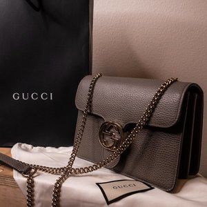 Gucci Chain Marmont Leather Purse/ Crossbody